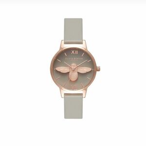 Olivia Burton Animal Motif Leather Strap Watch, 30mm